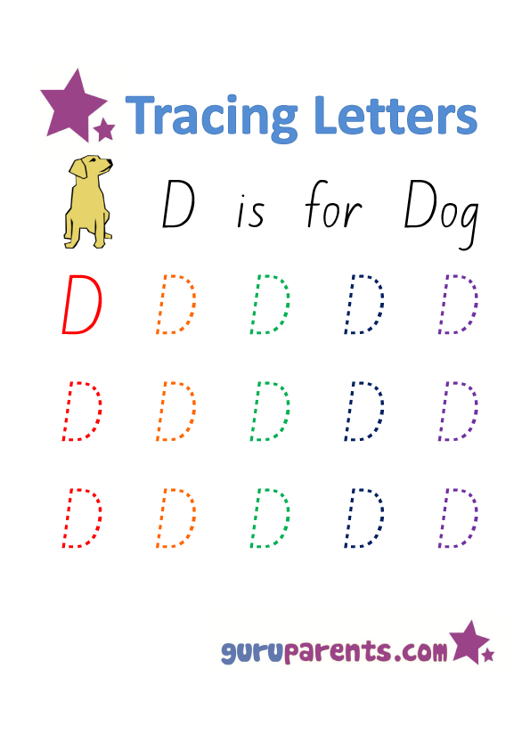 Alphabet Worksheets Handwriting - Capital Letter D