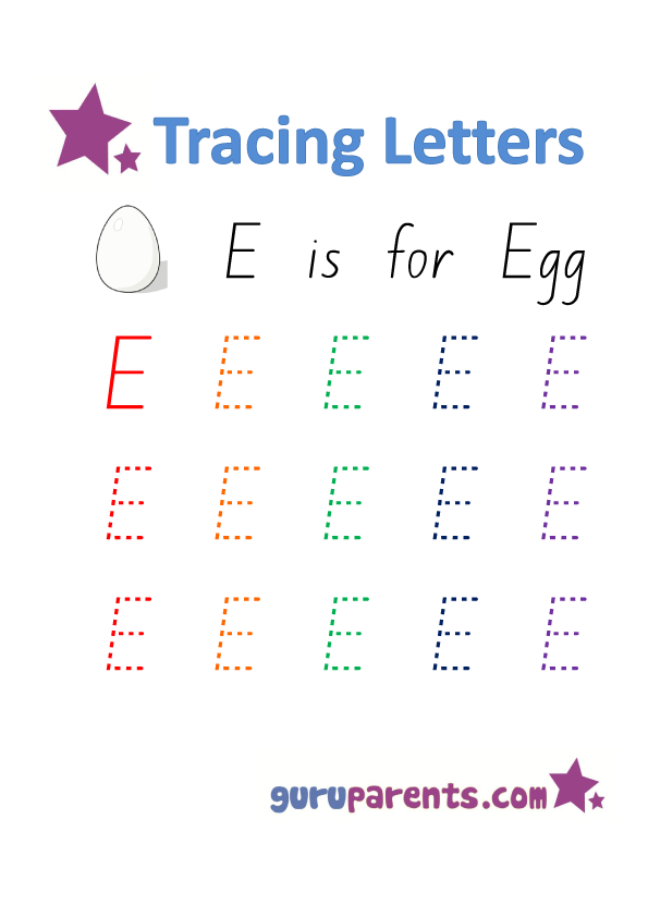 Alphabet Worksheet - Handwriting Capital Letter E