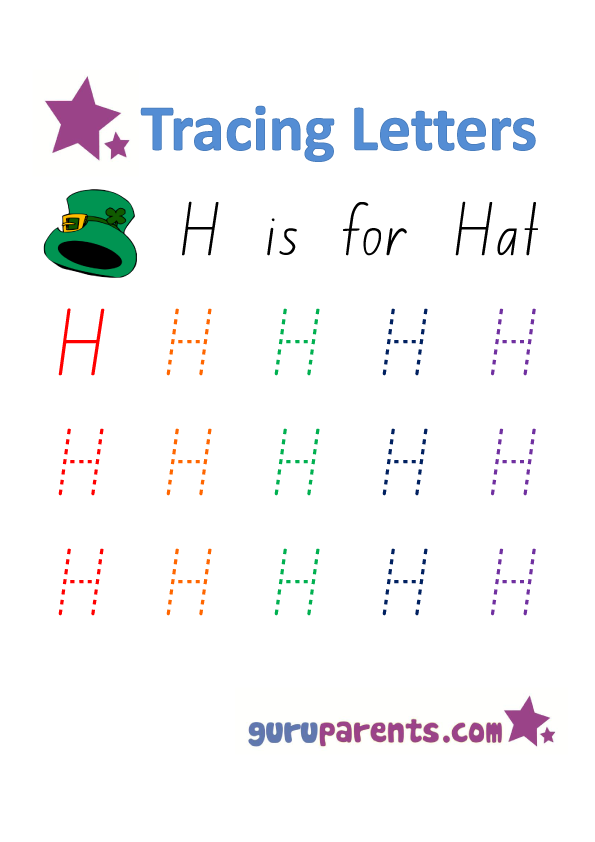 Alphabet Worksheet - Handwriting Uppercase Letter H