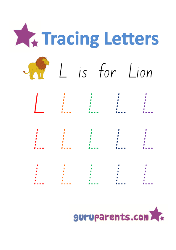 Alphabet Worksheet - Handwriting Capital Letter L