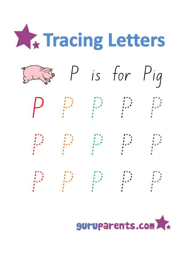 Alphabet Worksheet - Handwriting Capital Letter P