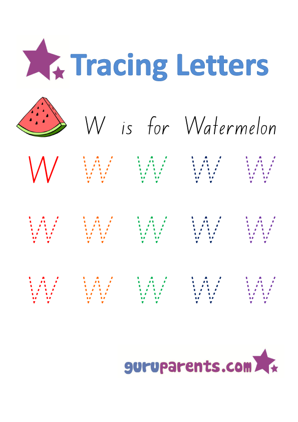 Alphabet Worksheets Handwriting - Capital Letter W