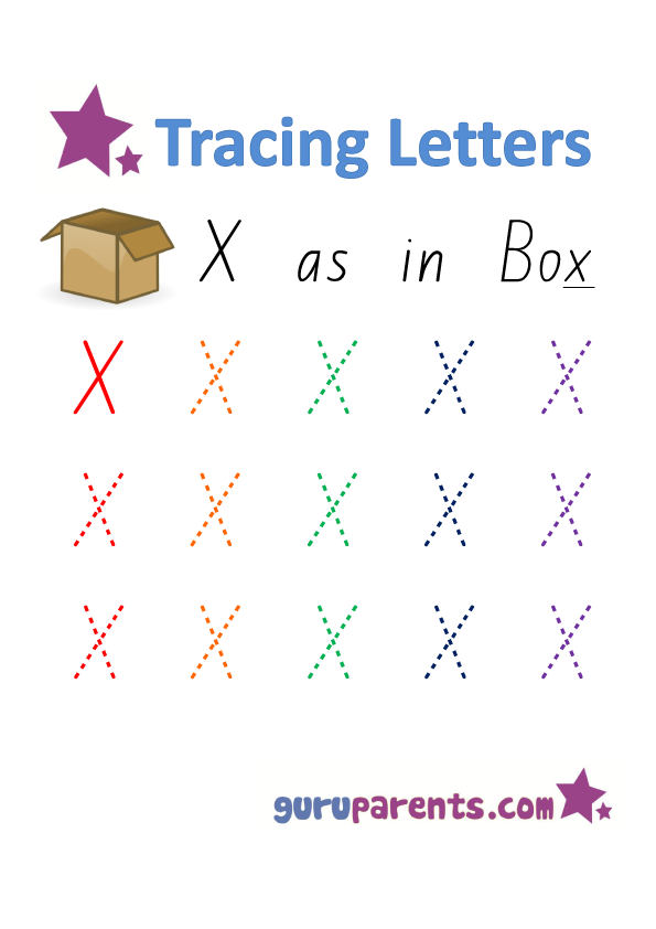 Alphabet Worksheet - Handwriting Uppercase Letter X