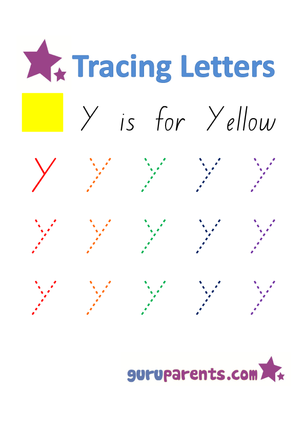Alphabet Worksheet - Handwriting Uppercase Letter Y