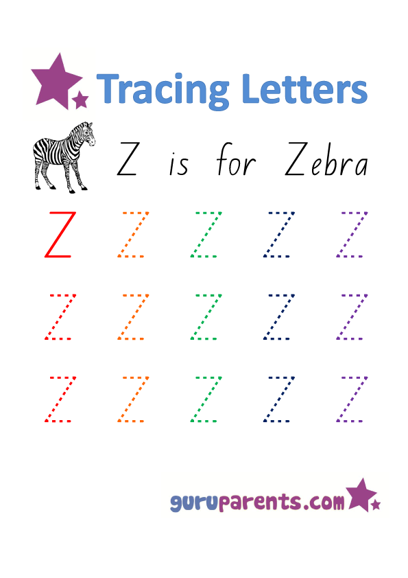 Alphabet Worksheet - Handwriting Capital Letter Z