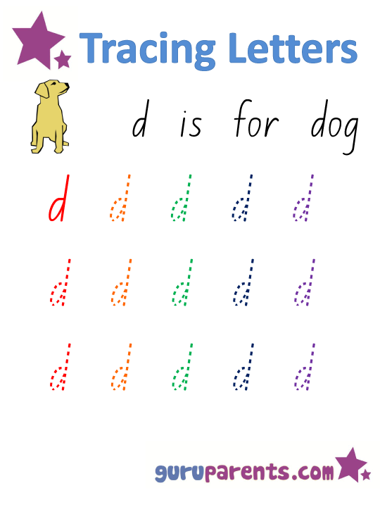 Alphabet Worksheet - Handwriting Lower-Case Letter d