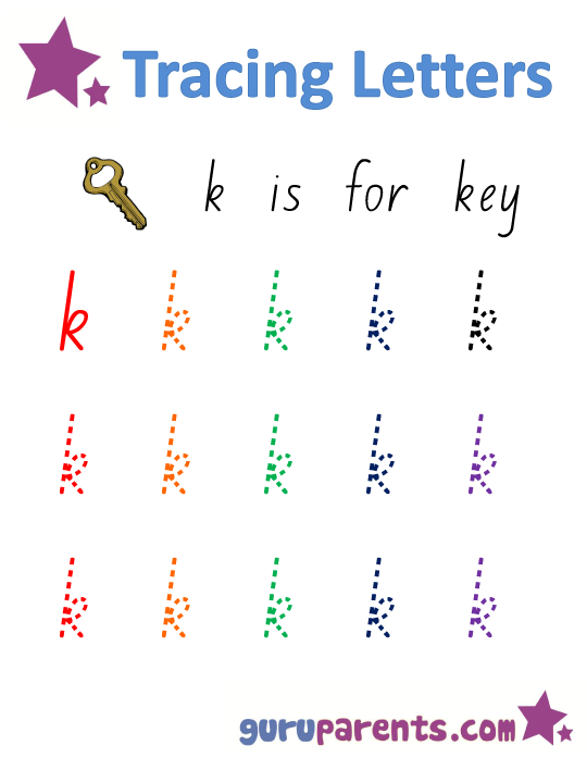 Alphabet Worksheet - Handwriting Lowercase Letter k