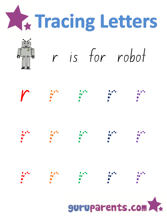 Alphabet Worksheet - Handwriting Lower-Case Letter r