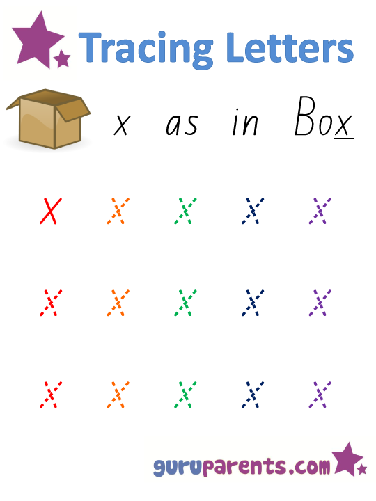 Alphabet Worksheet - Handwriting Lower-Case Letter x