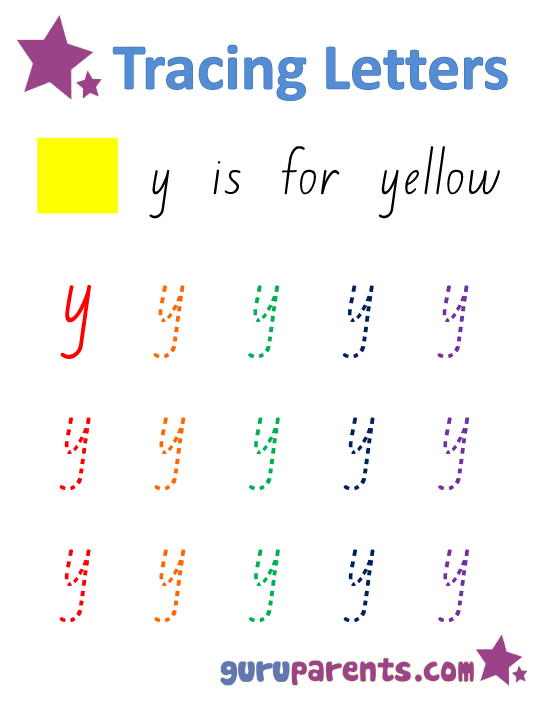 Alphabet Worksheet - Handwriting Lower-Case Letter y