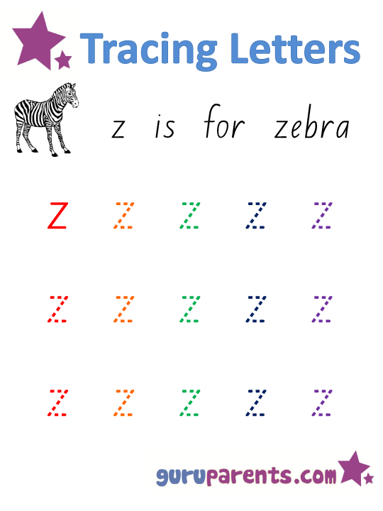 Alphabet Worksheet - Handwriting Lower-Case Letter z