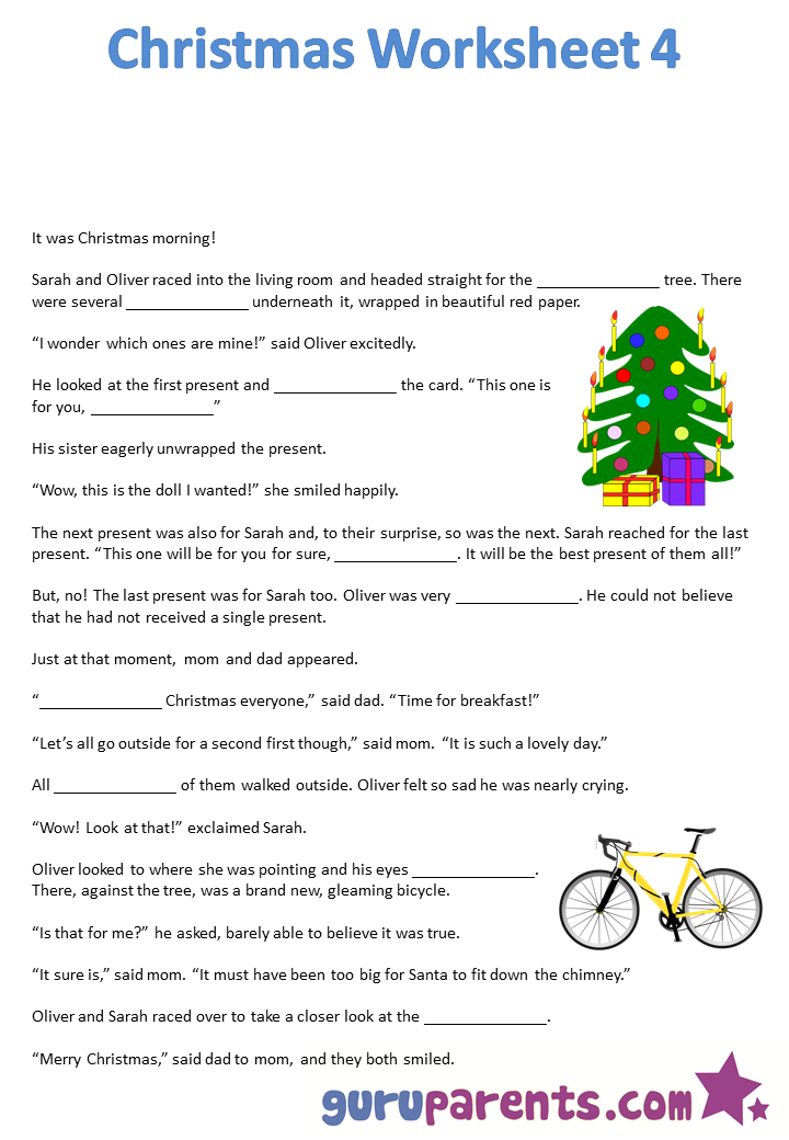 Christmas Worksheets Guruparents