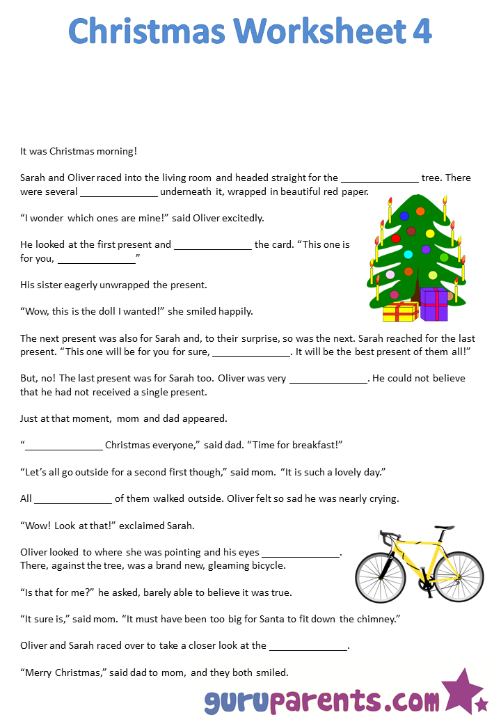 Christmas Worksheets | guruparents