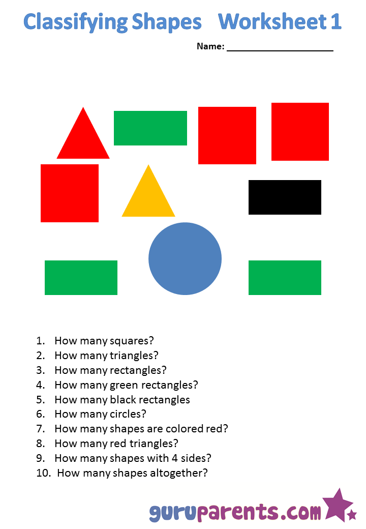 Classifying shapes 1