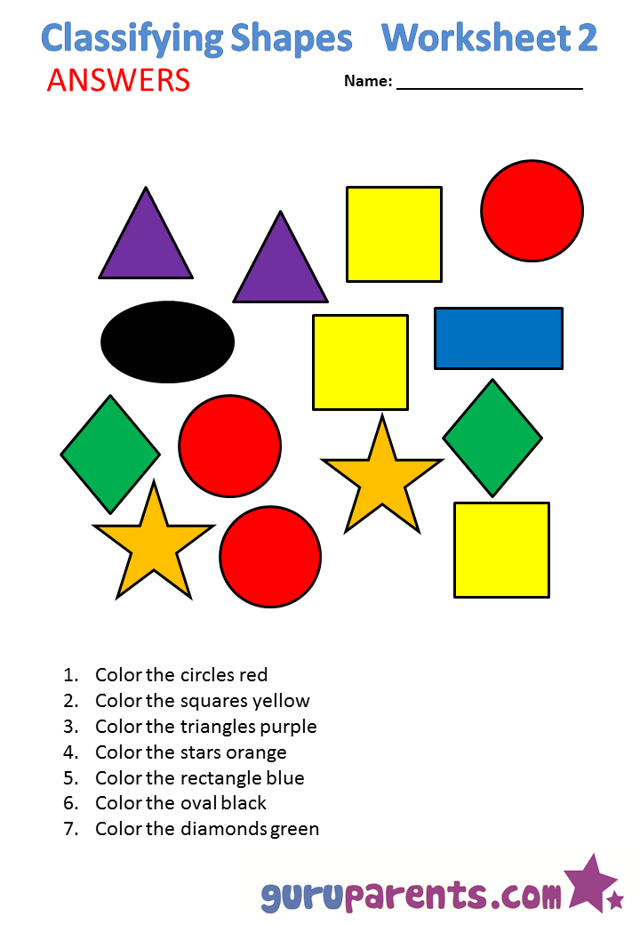 Classifying shapes 2 answers