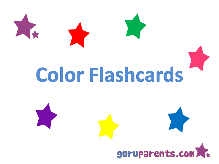 preschool color flashcards
