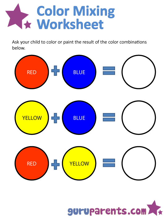 color mixing worksheet 1