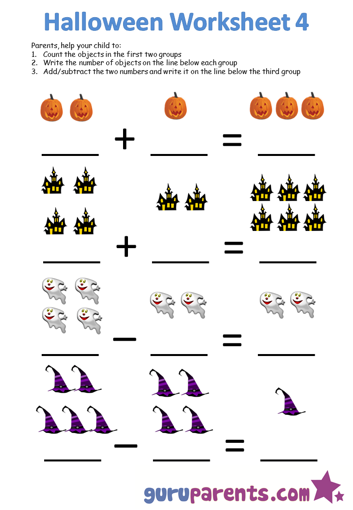 Halloween worksheet 4