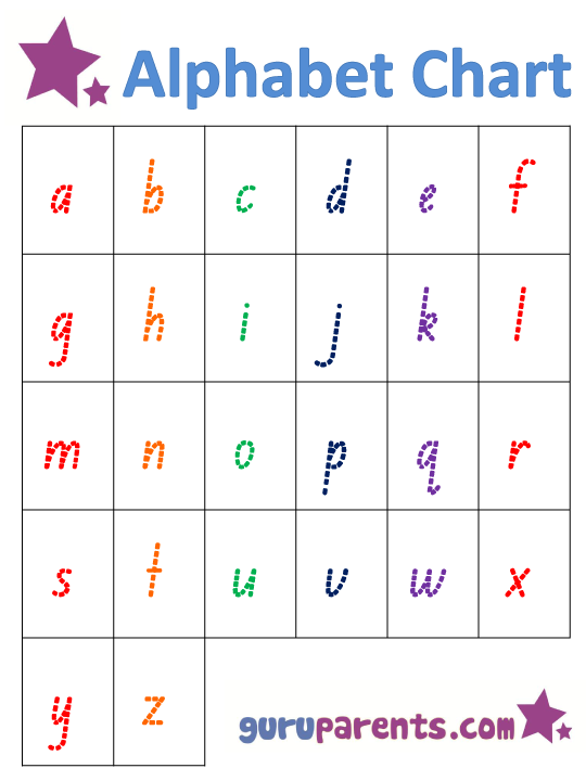 Printable Calligraphy Alphabet Chart