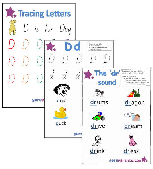 Letter D Worksheets