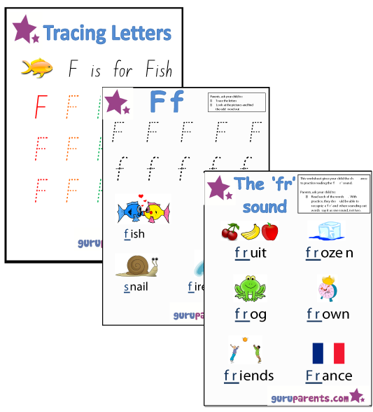 Letter F Worksheets