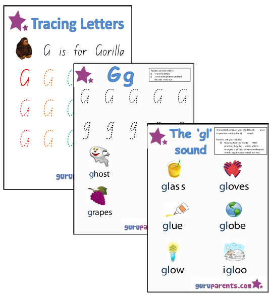 Letter G Worksheets