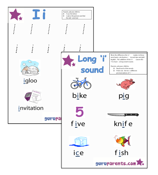 Letter I Worksheets