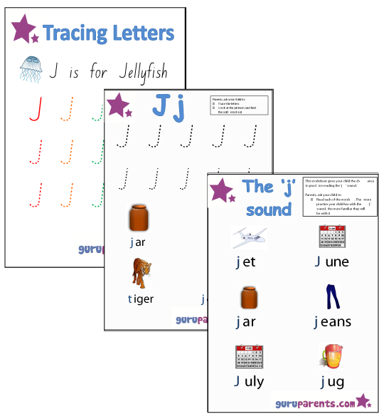 Letter J Worksheets