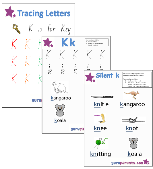 Letter K Worksheets