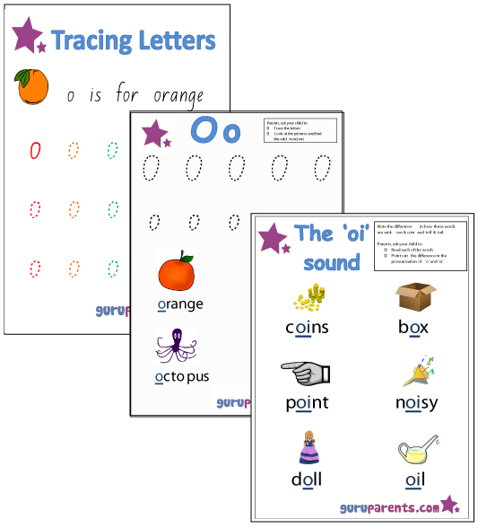 Letter O Worksheets