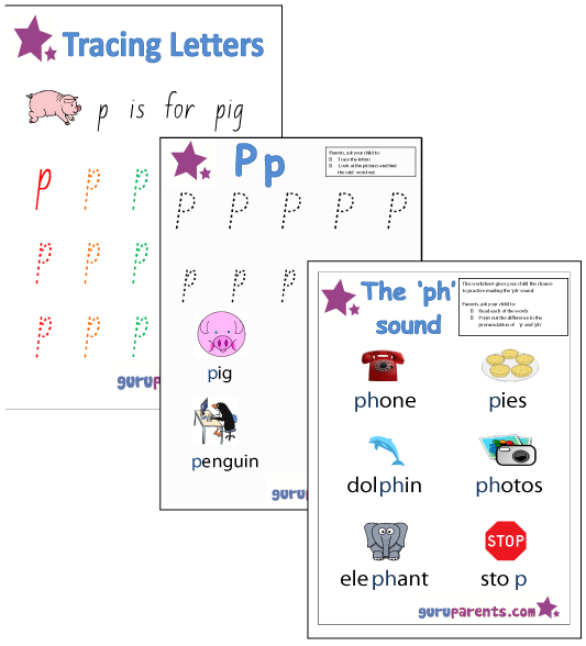 Letter P Worksheets