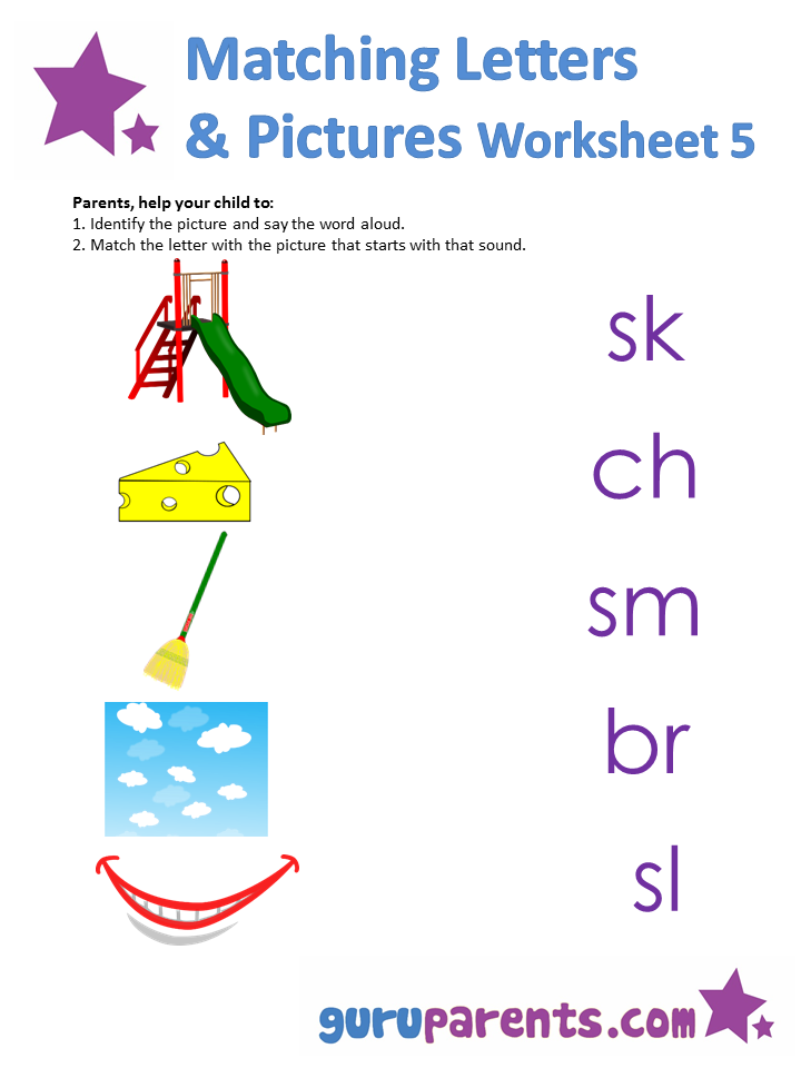 Matching Letters Worksheets | guruparents