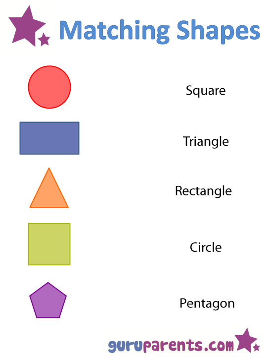 Matching shapes worksheet 1