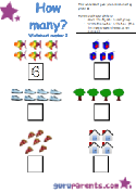 Math Worksheet - Counting #2