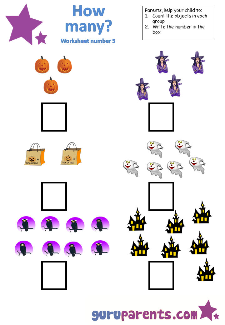 Math Worksheet - Counting #5