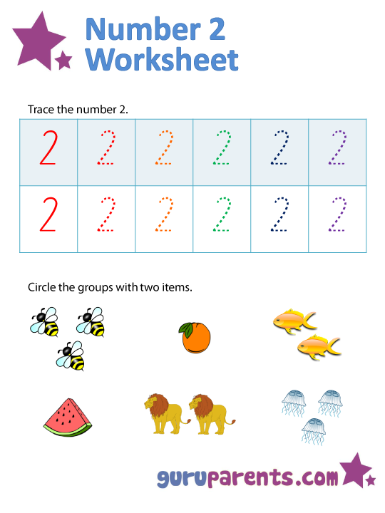Number 2 Worksheets | guruparents