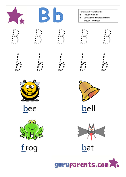 Preschool Letter Worksheet - Letter B