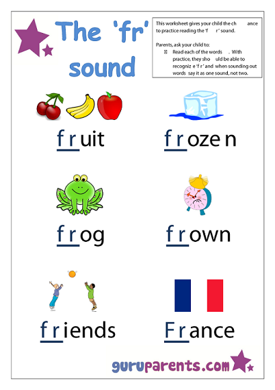 Preschool Letter Worksheet - fr sound