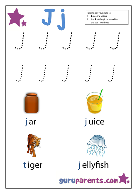 Letter J Worksheets | guruparents