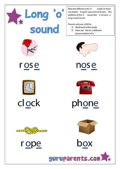 Preschool Letter Worksheet - long o