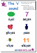 Preschool Letter Worksheet - v sound