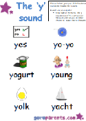 Letter Y Worksheet - y sound