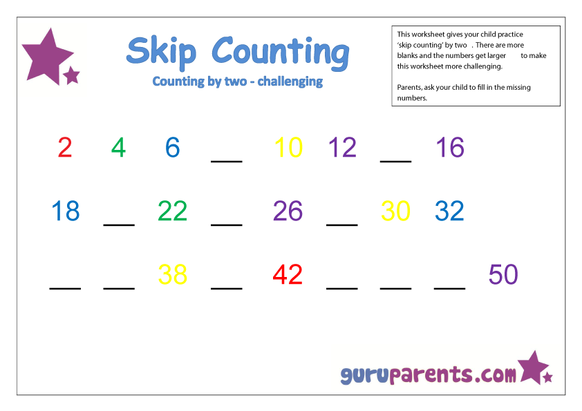 Skip Counting by two challenging