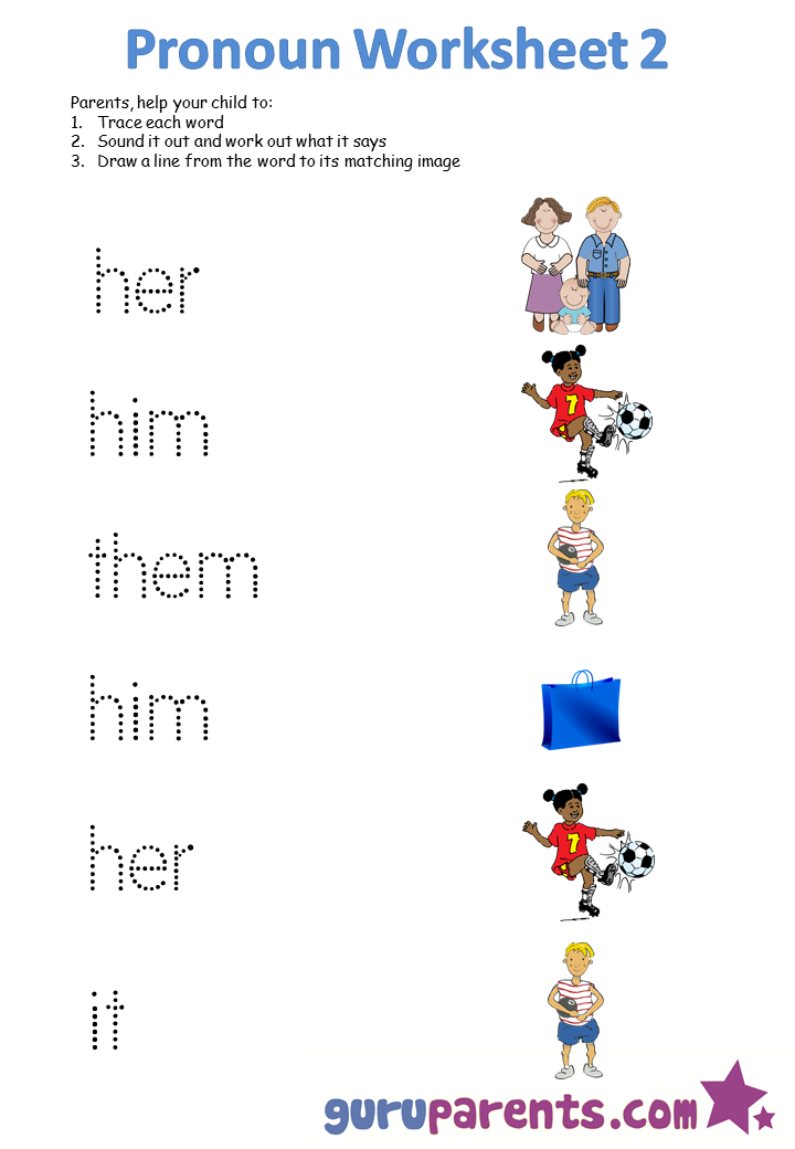 Personal Pronouns Worksheets For Kids