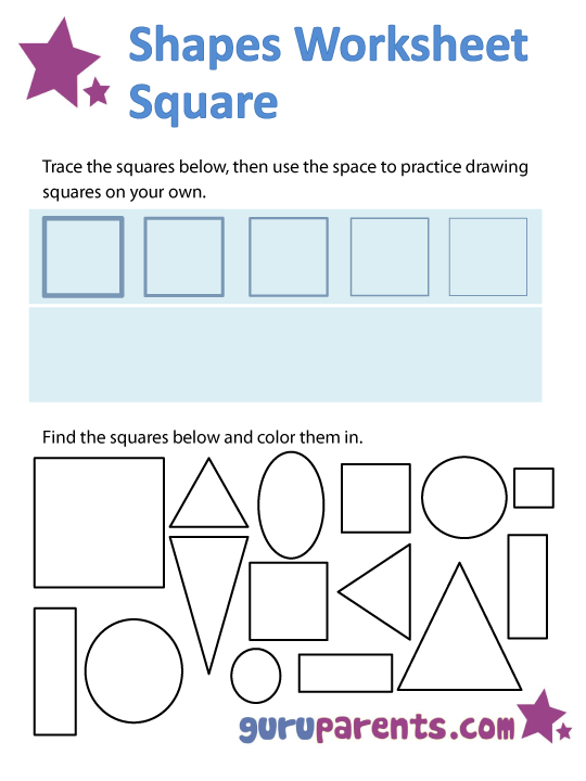 Shapes worksheet square