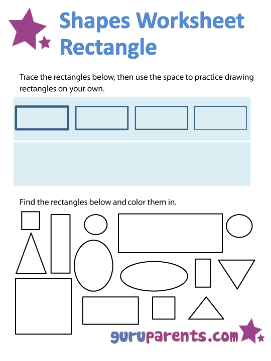rectangle shapes worksheet