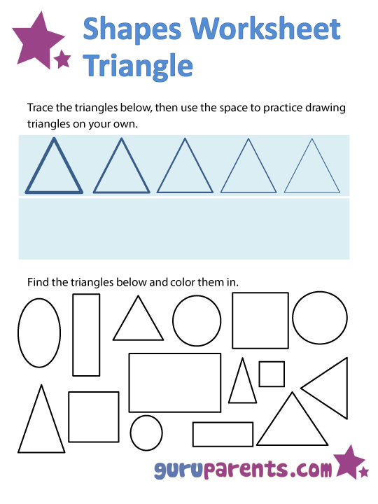 Shapes Worksheets and Flashcards | guruparents