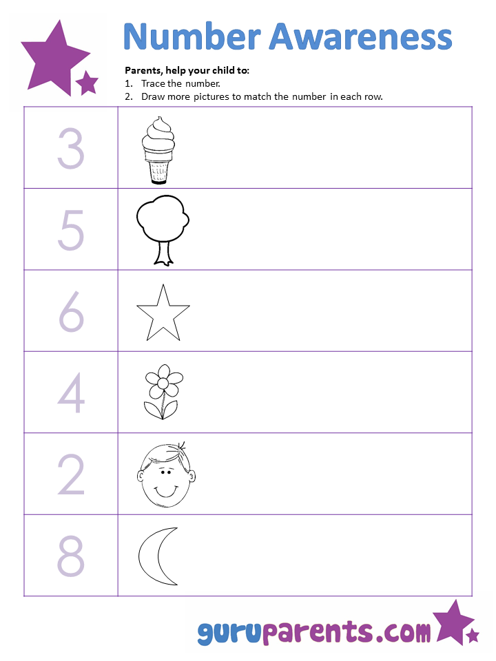 Number Awareness Worksheet 1