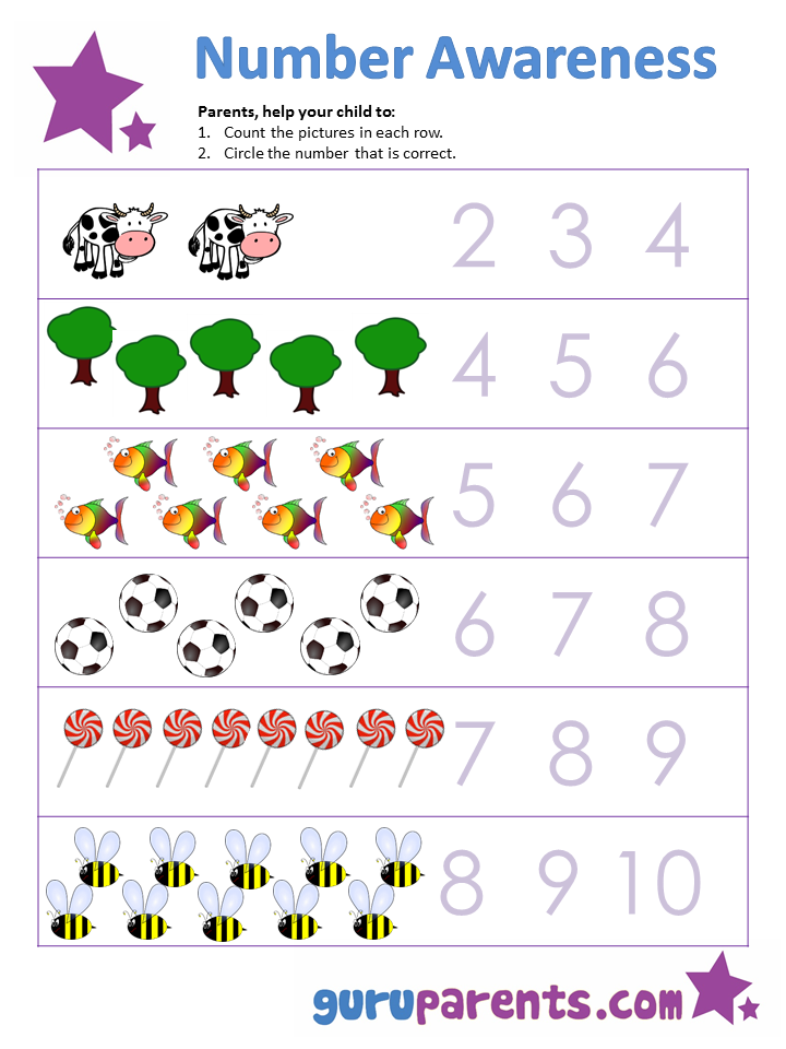 Number Awareness Worksheet