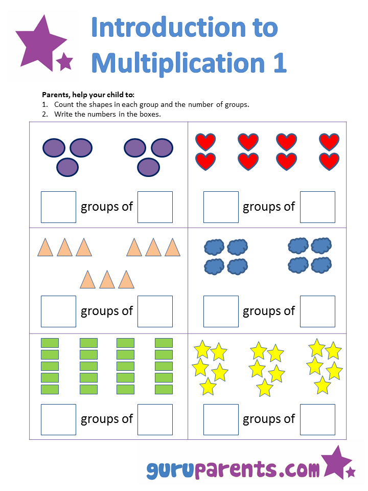 Multiplication Of 2 Worksheets With Groups